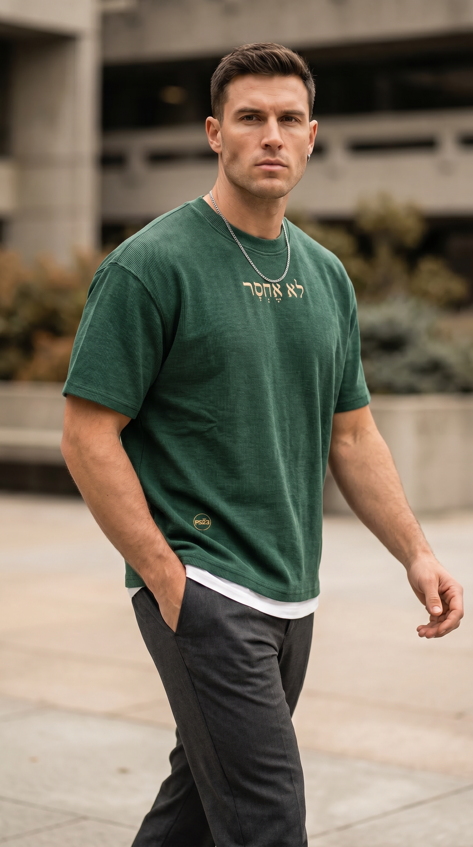 Mineral Wash Waffle Knit T-Shirt