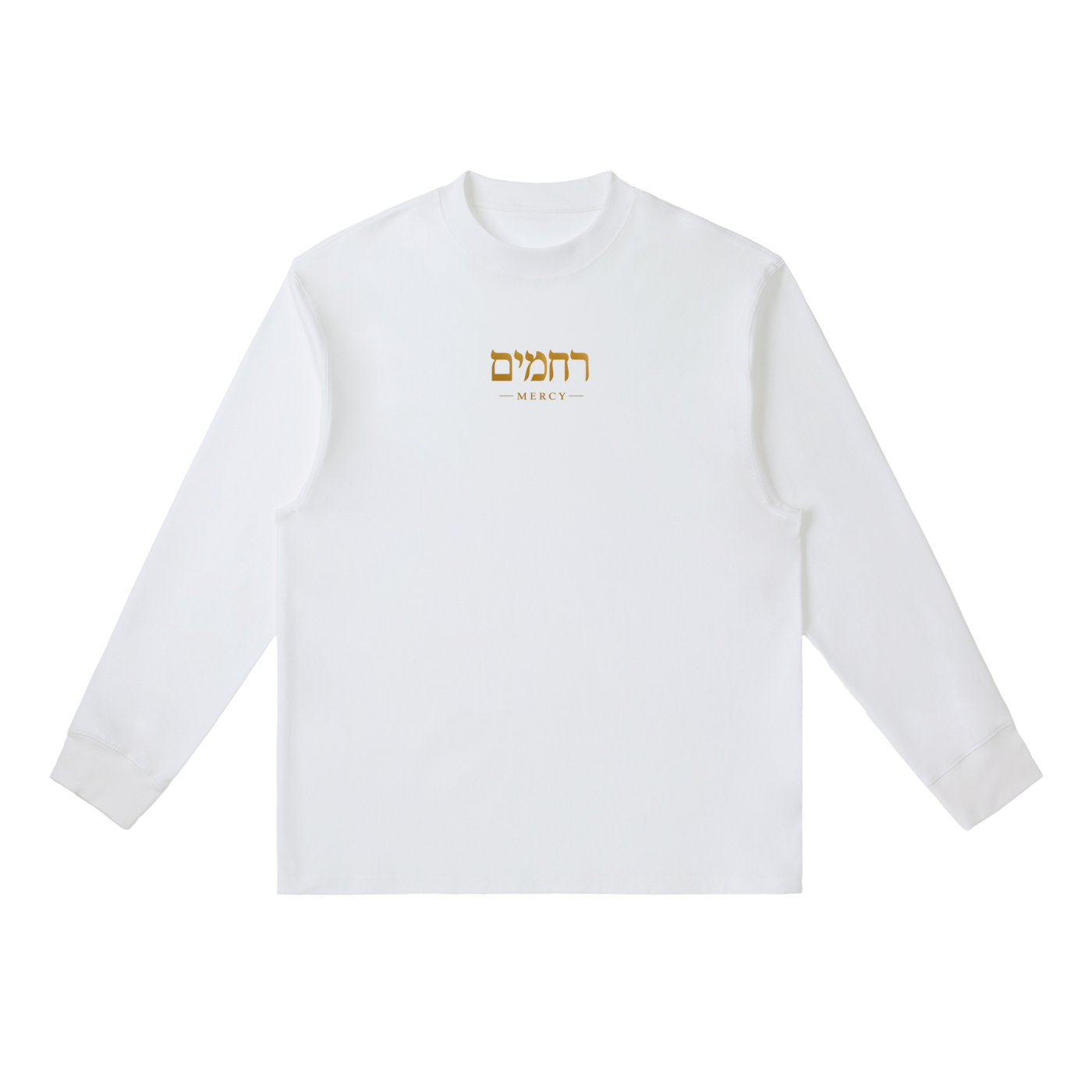 PS23 Hebrew Mercy Essential Crewneck Long-Sleeve T-Shirt