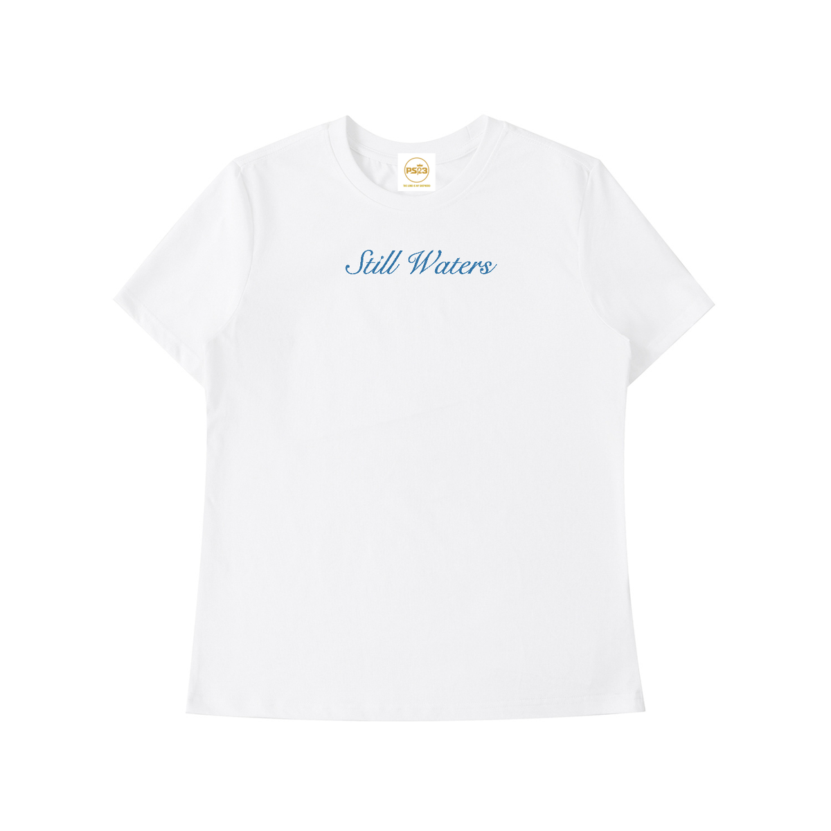 PS23 Embroidery Still Waters Women Essential Standard Shoulder T-Shirt