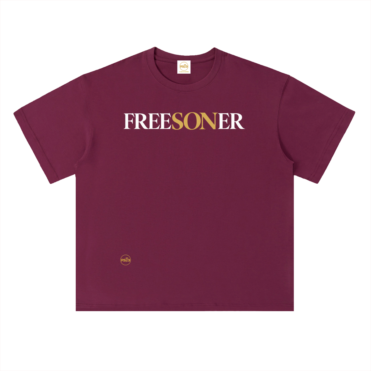 PS23 FREESONER Heavyweight Drop Shoulder Cotton T-Shirt