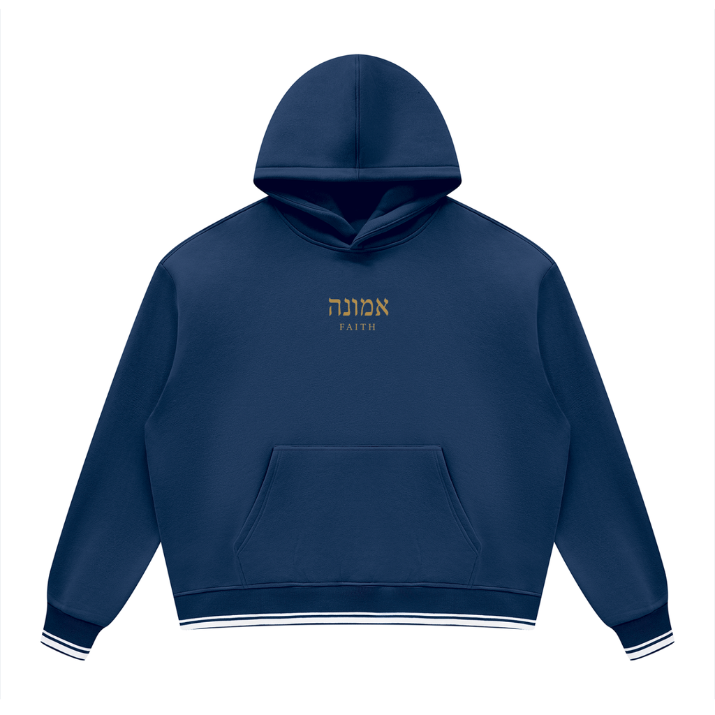 PS23 Hebrew Faith Unisex Oversized Color Block Fleece Hoodie