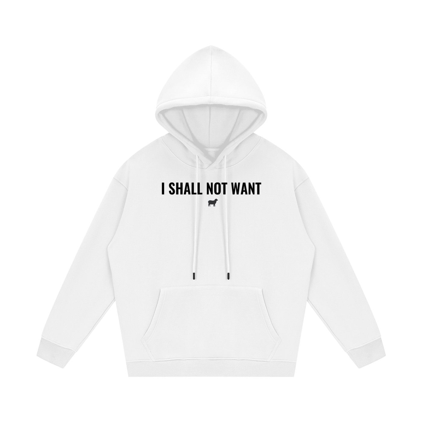 PS23 I shall not want black ink Streetwear Unisex Fleece Hoodie