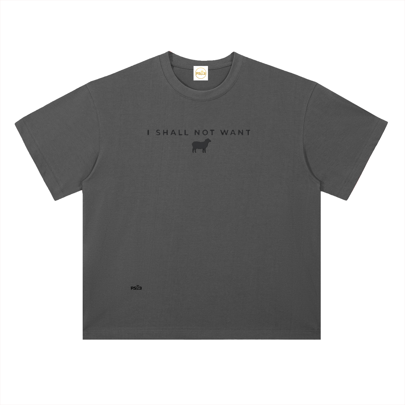PS23 I shall not want Heavyweight Drop Shoulder Cotton T-Shirt