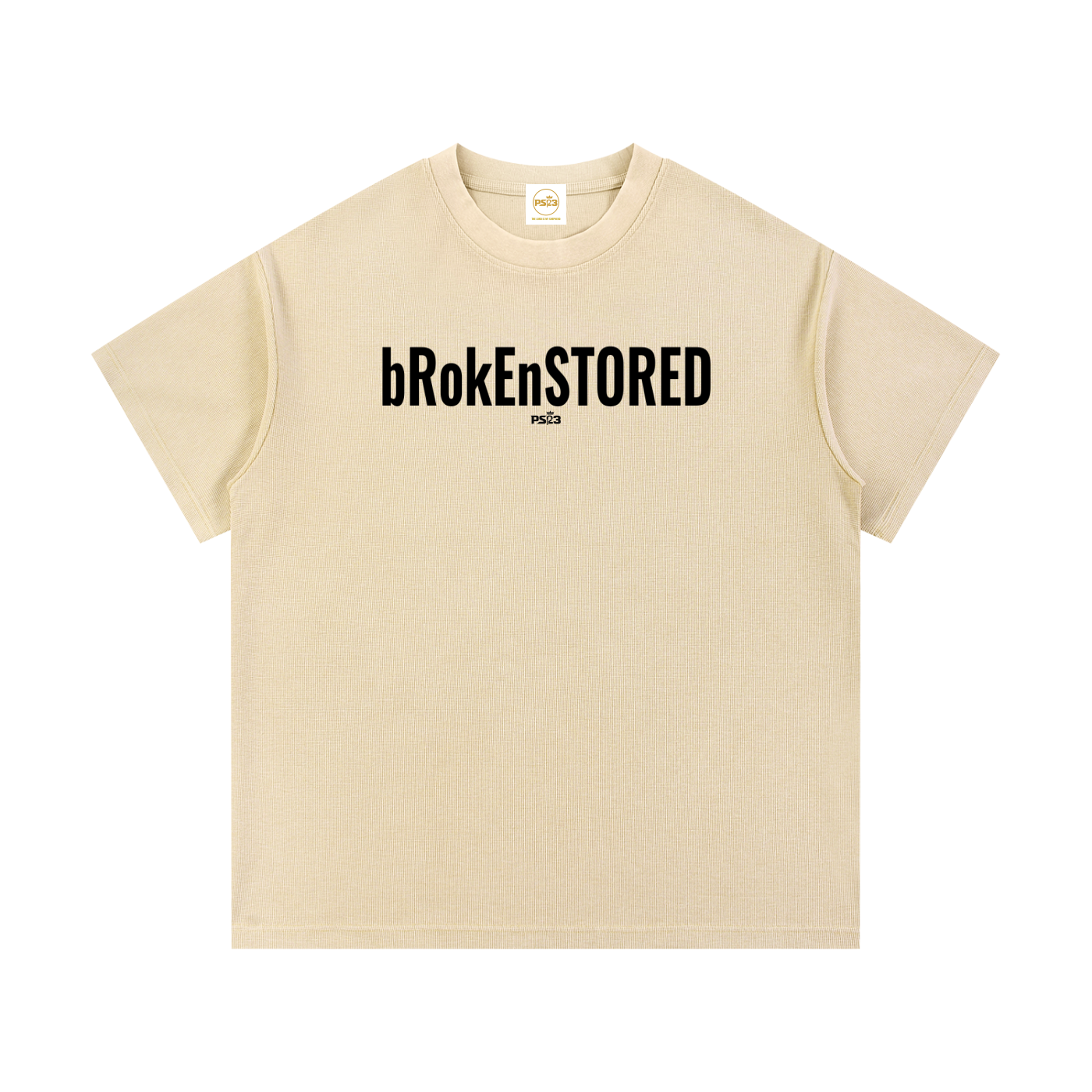 PS23 Brokenstored Mineral Wash Waffle Knit T-Shirt