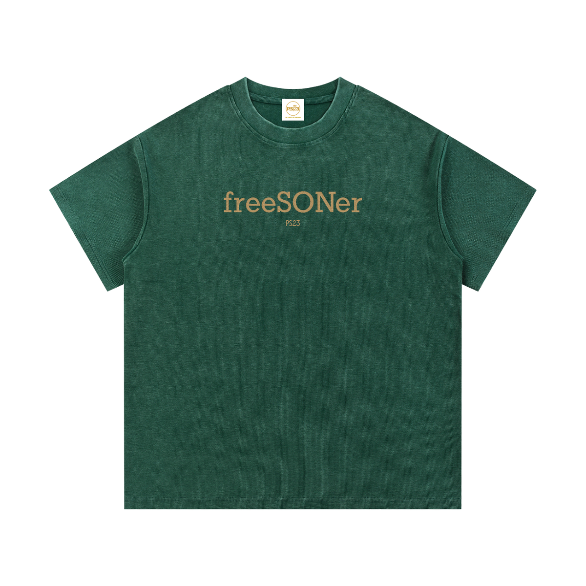 PS23 Embroidery freeSONer Mineral Wash Waffle Knit T-Shirt