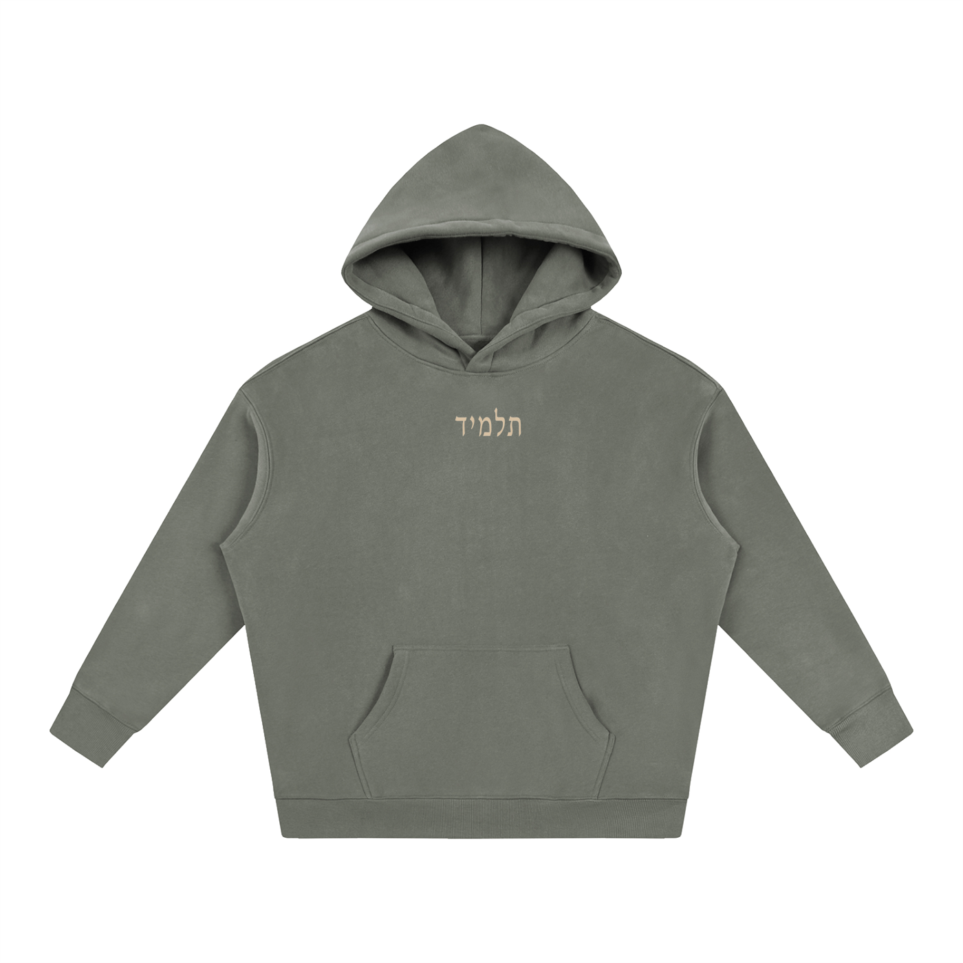 PS23 Hebrew Disciple beige Ink Oversize Fleeced Hoodie