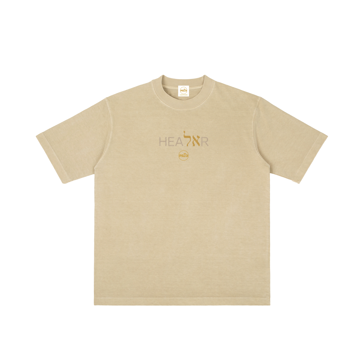 PS23 Bilingual Concept Healer Vintage Wash Drop Shoulder T-shirt