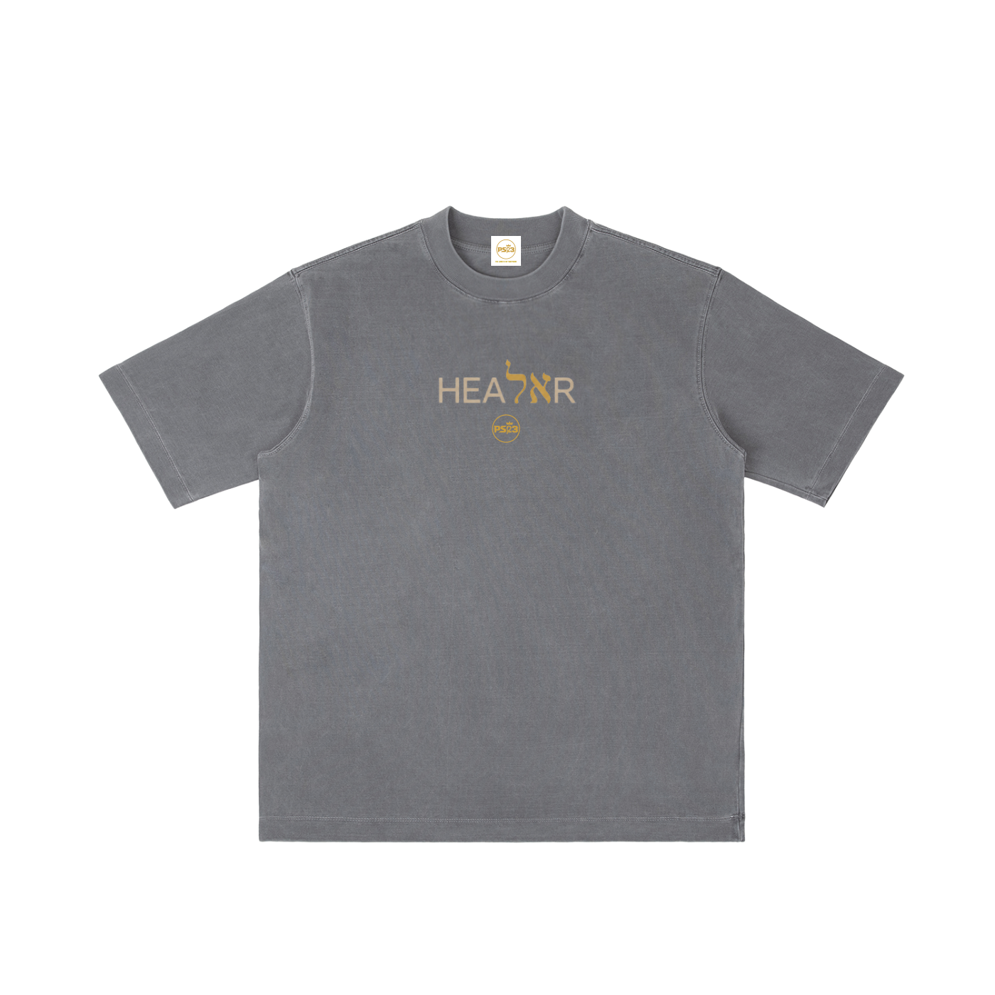 PS23 Bilingual Concept Healer Vintage Wash Drop Shoulder T-shirt