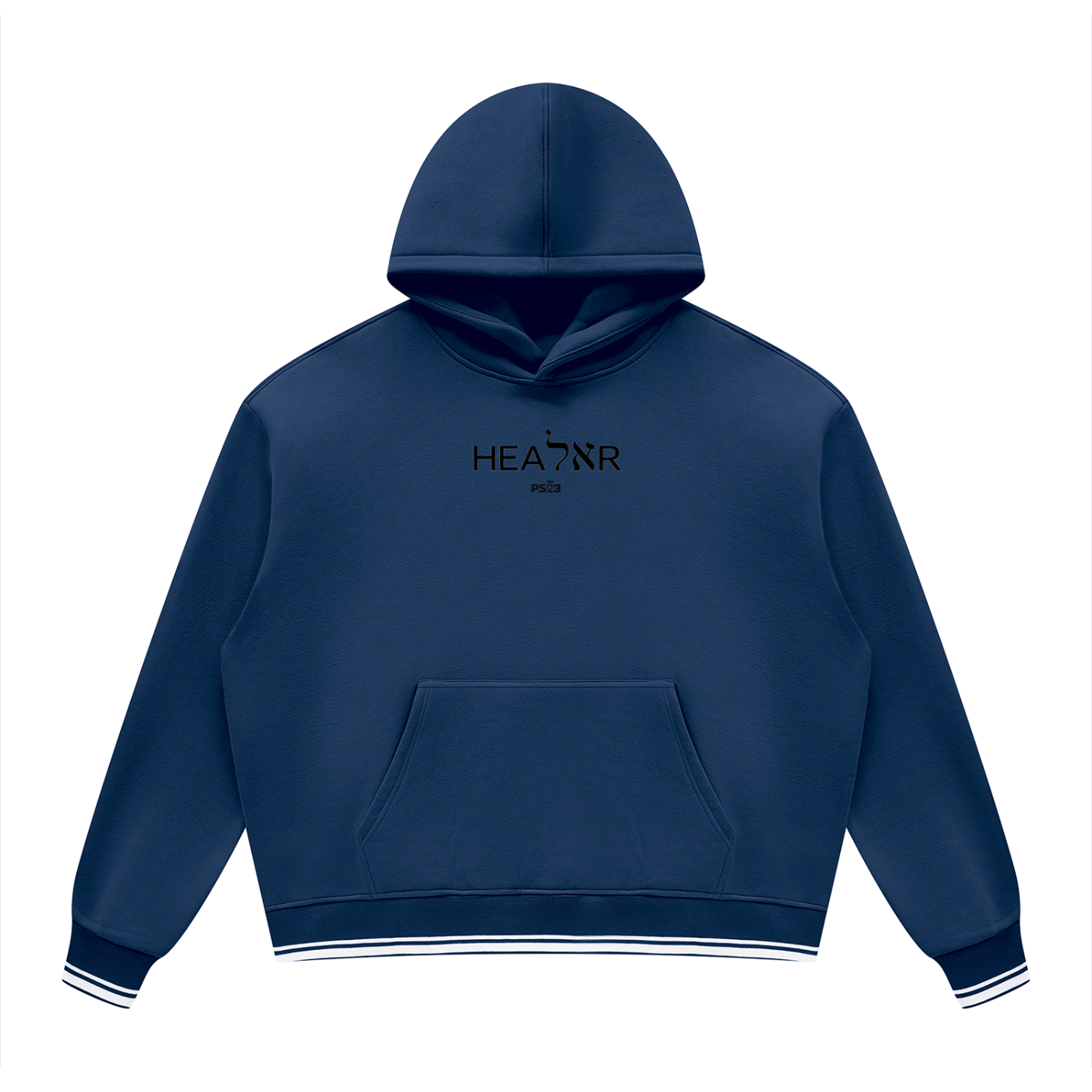 PS23 Bilingual Healer Unisex Oversized Color Block Fleece Hoodie