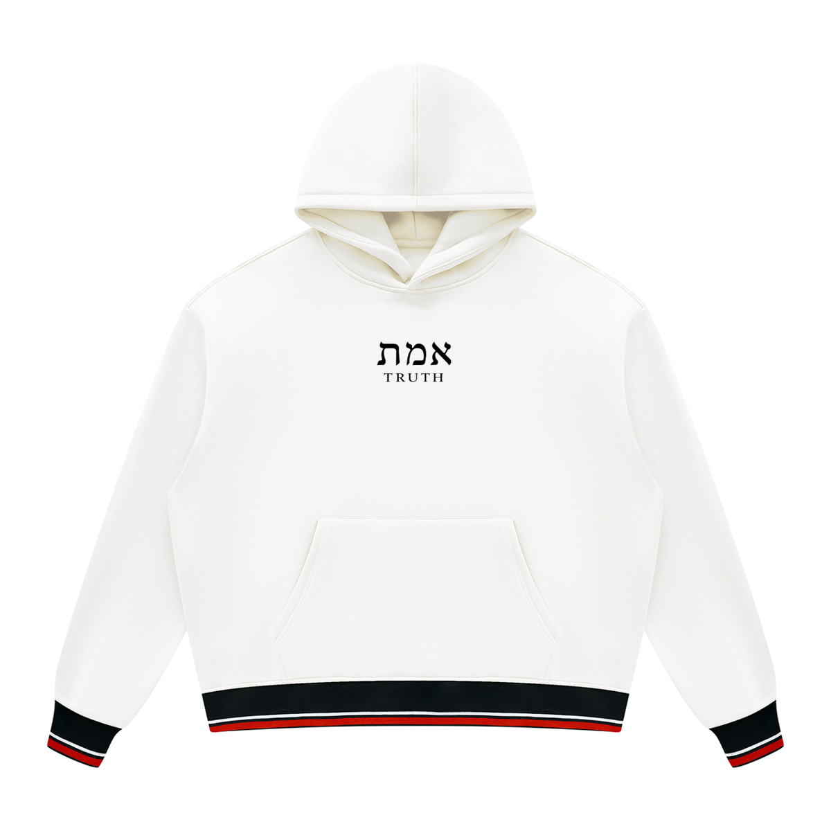 PS23 Hebrew Truth Unisex Oversized Color Block Fleece Hoodie