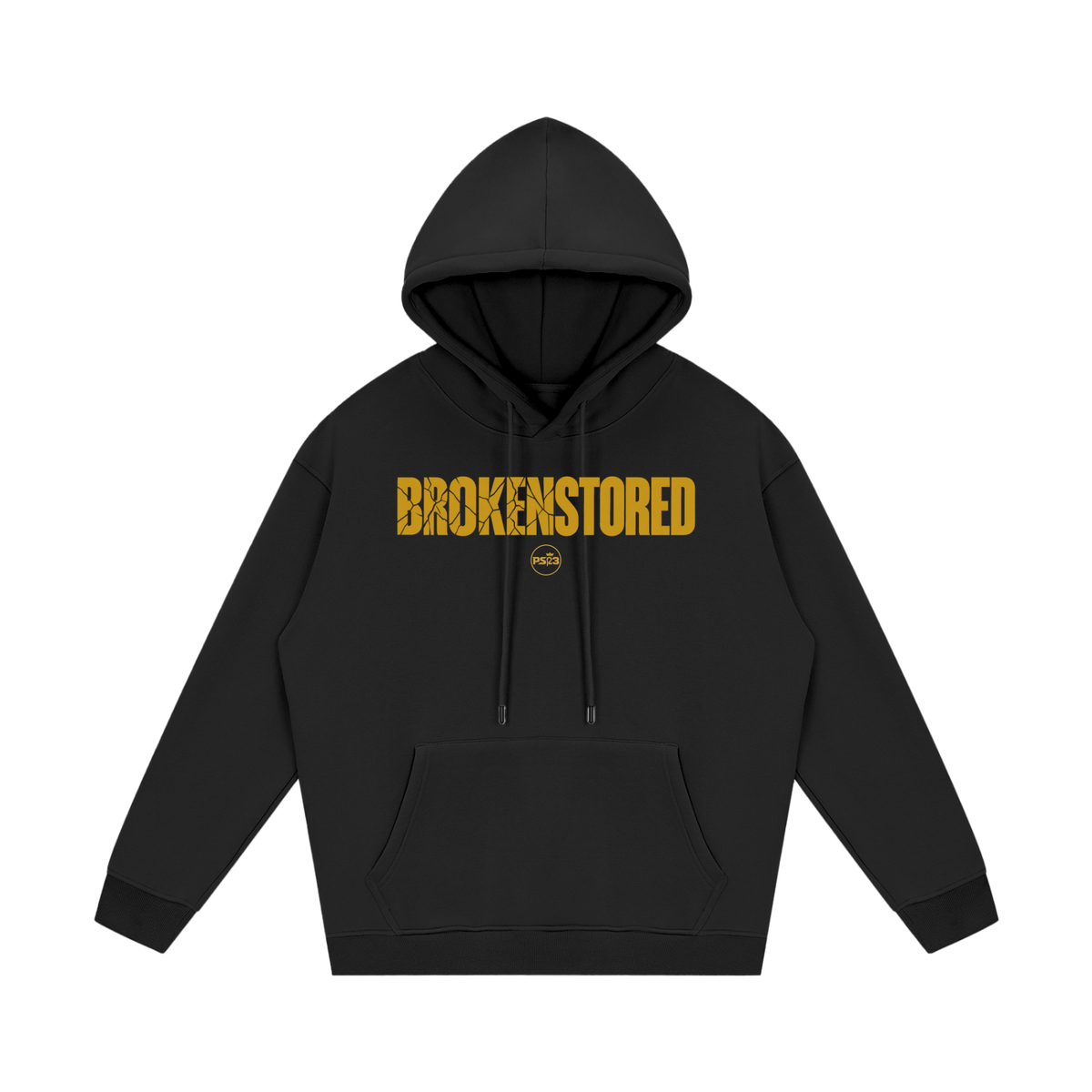 PS23 Brokenstored Gold Streetwear Unisex Fleece Hoodie