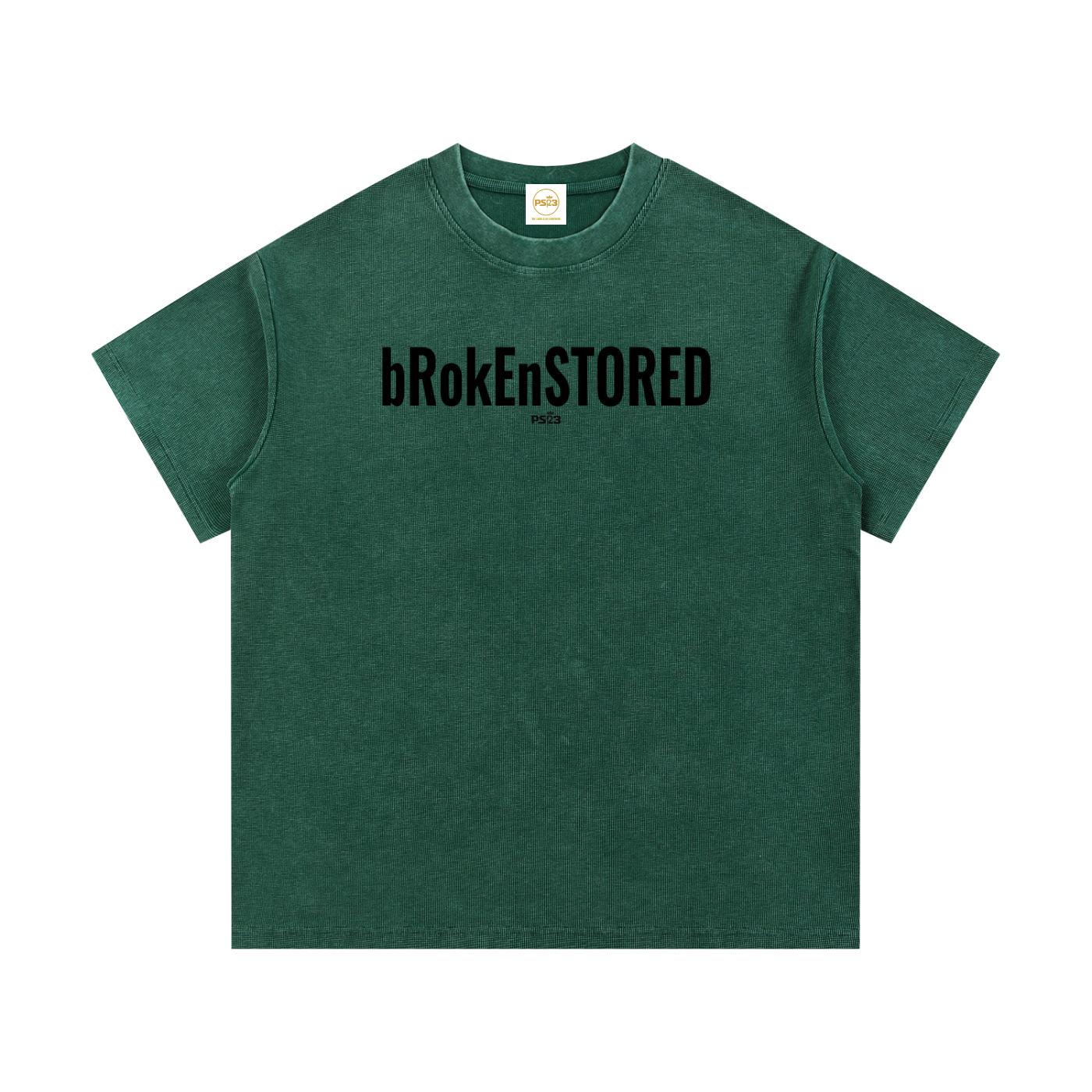 PS23 Brokenstored Mineral Wash Waffle Knit T-Shirt