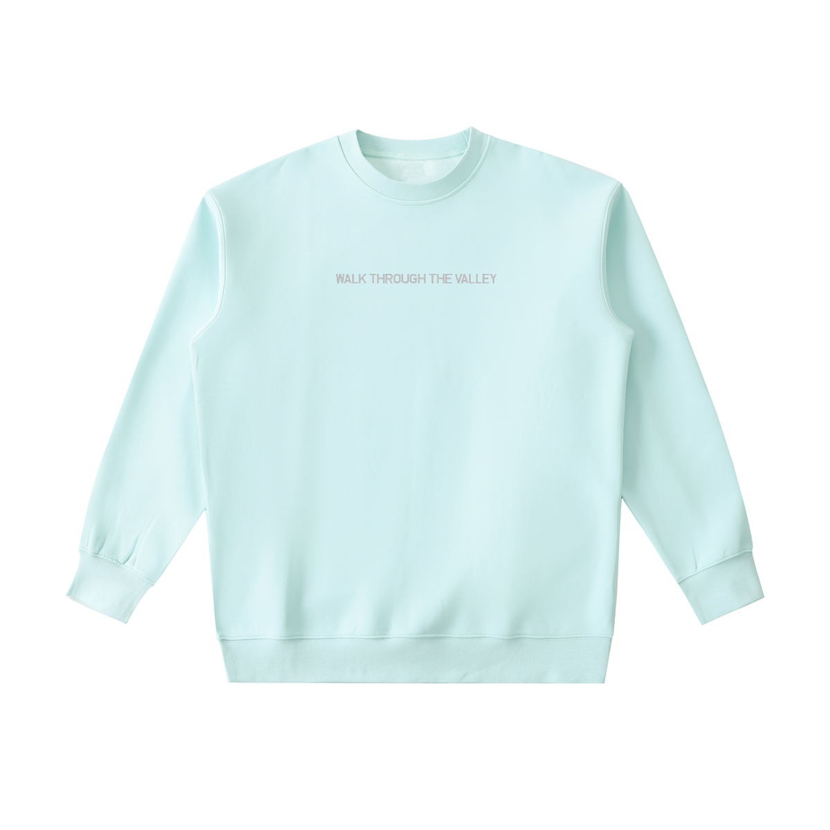 PS23 Embroidery Walk through the valley Essential Heavyweight Crewneck Sweatshirt
