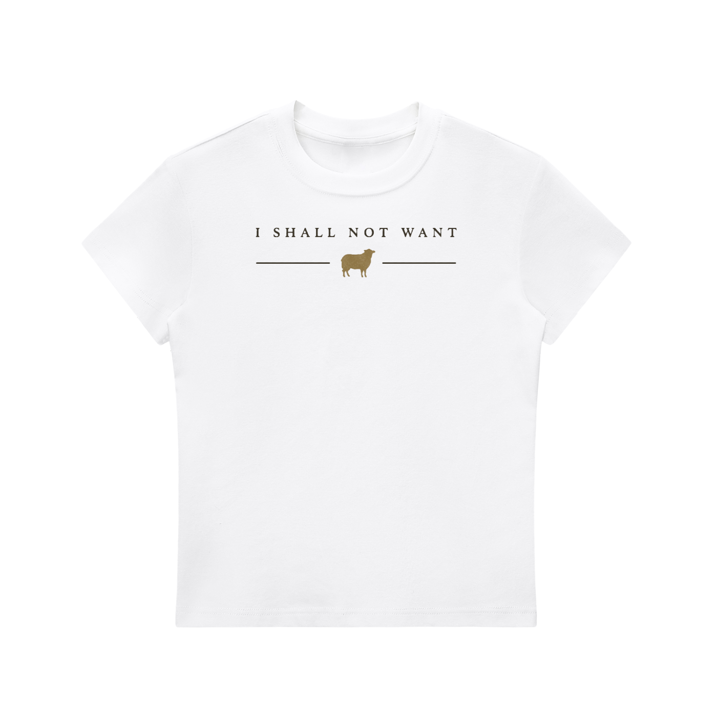 PS23 Women I shall not want Essential Bodycon Crewneck T-Shirt