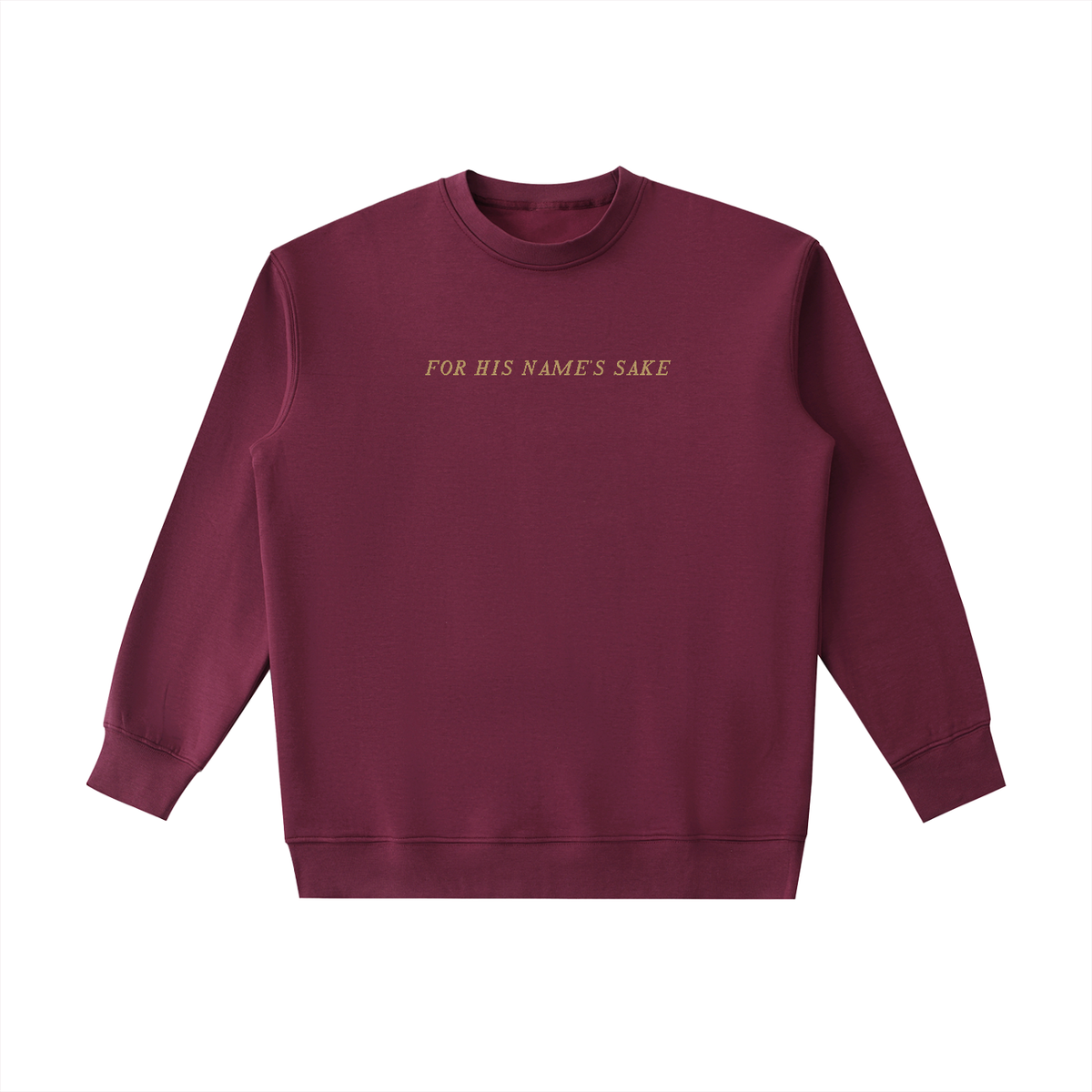 PS23 Embroidery For his name's sake Essential Heavyweight Crewneck Sweatshirt