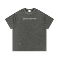 PS23 Hebrew Because of YHWH's faithful love we are not consumed Mineral Wash Waffle Knit T-Shirt