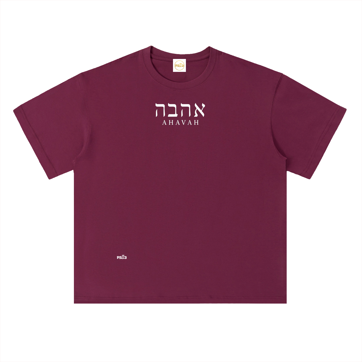 PS23 Hebrew Love Heavyweight Drop Shoulder Cotton T-Shirt