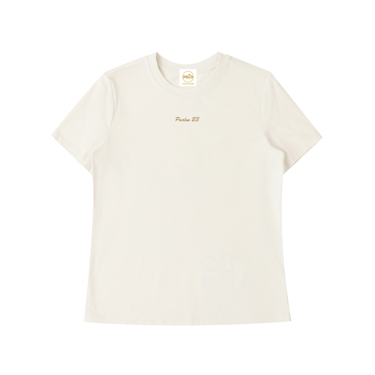 PS23 Embroidery Psalm 23 Women Essential Standard Shoulder T-Shirt