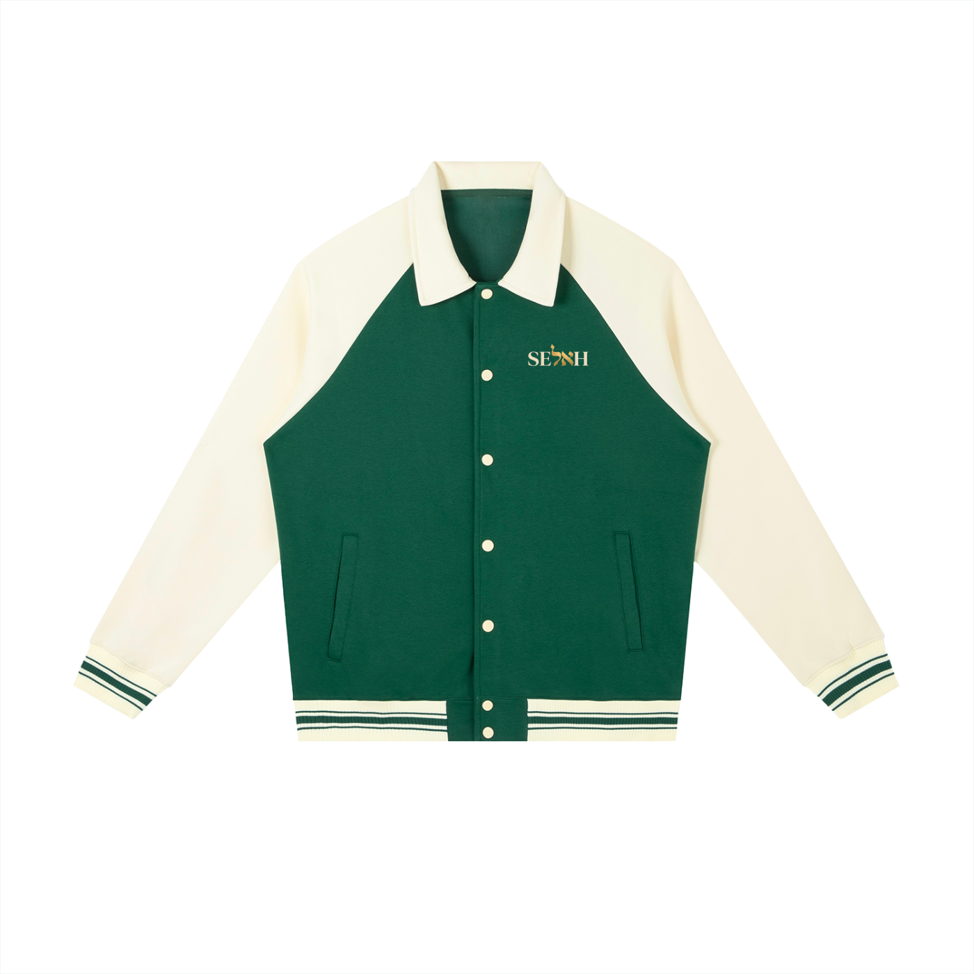 PS23 Bilingual Concept Selah Contrast Raglan Sleeve Baseball Jacket