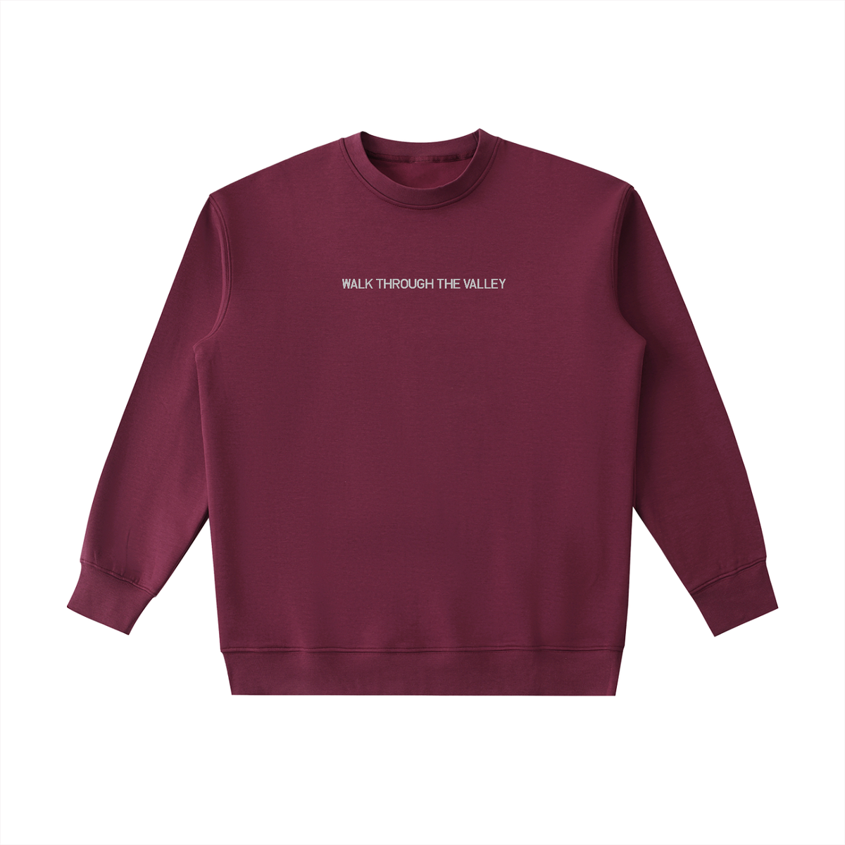 PS23 Embroidery Walk through the valley Essential Heavyweight Crewneck Sweatshirt
