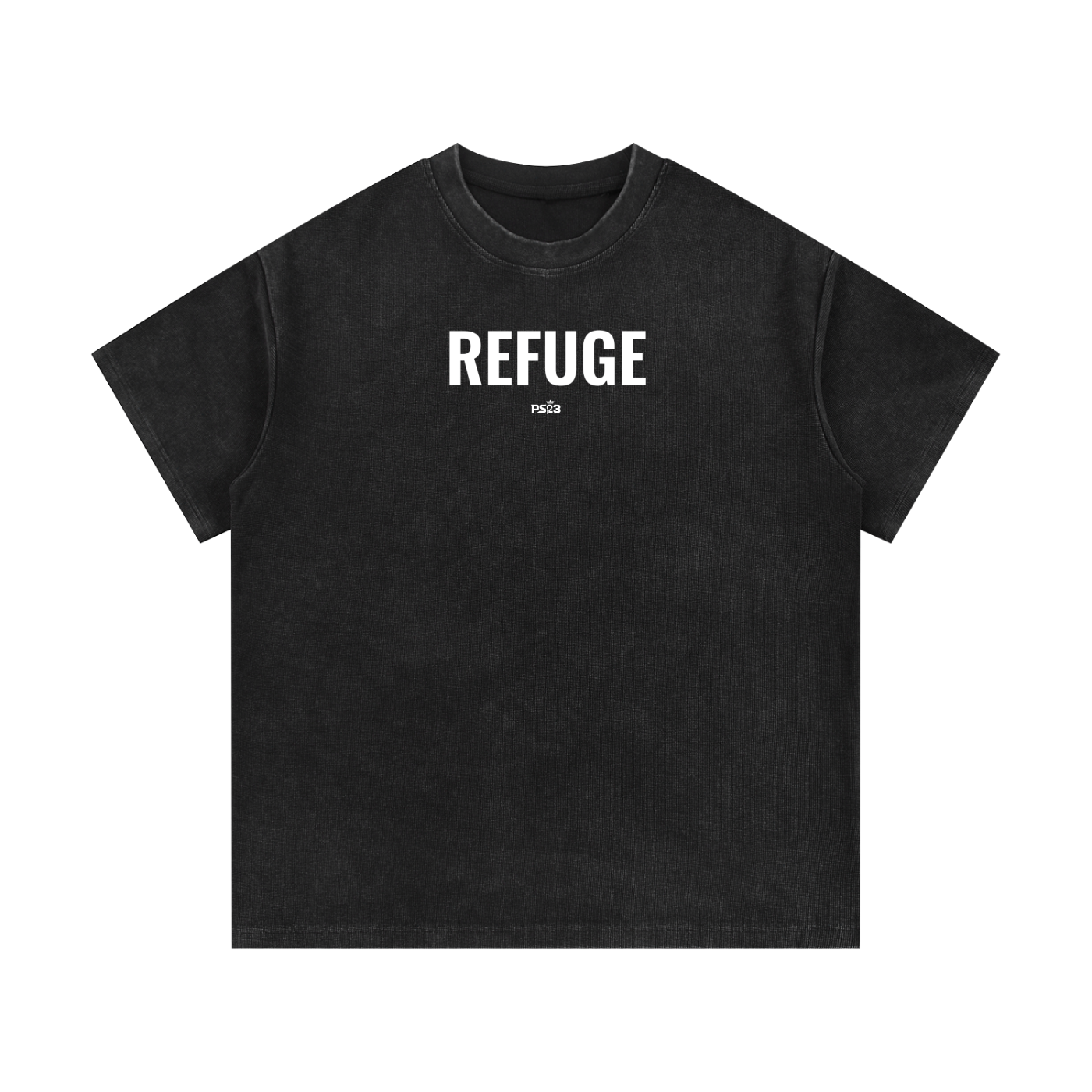 PS23 REFUGE Mineral Wash Waffle Knit T-Shirt