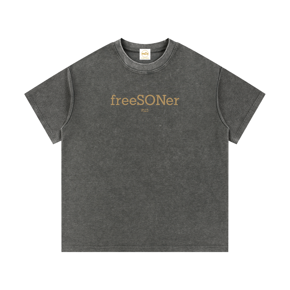 PS23 Embroidery freeSONer Mineral Wash Waffle Knit T-Shirt