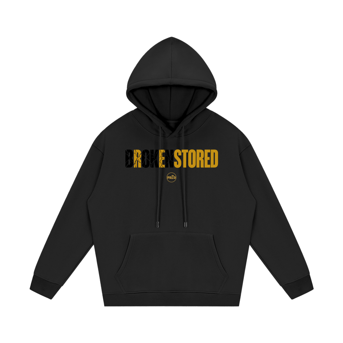 PS23 BROKENSTORED Streetwear Unisex Fleece Hoodie