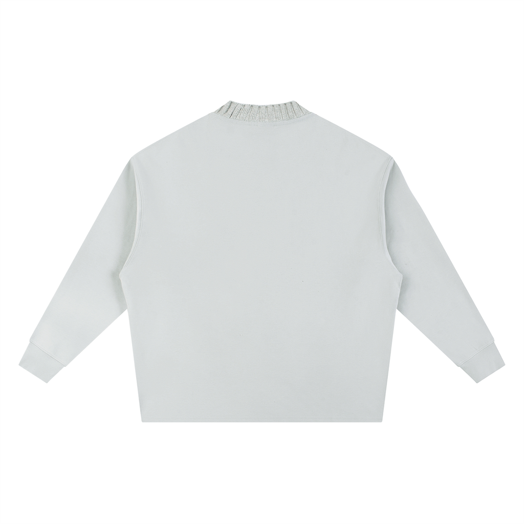 PS23 Hebrew Disciple Beige Ink Knitted Round Neck Oversize Sweatshirt
