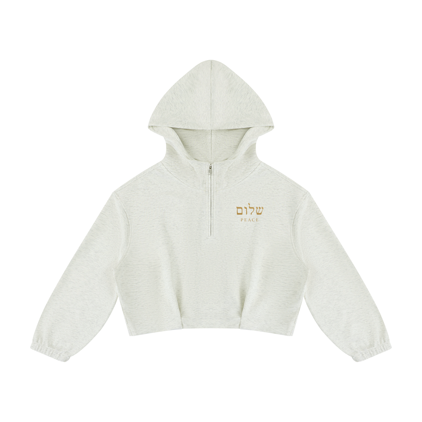 PS23 Hebrew Peace Women’s Boxy Quarter-Zip Hoodie