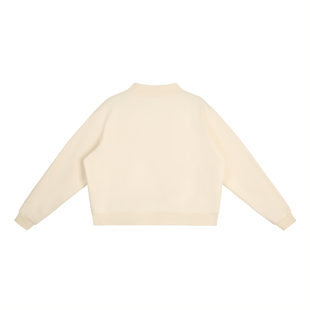 PS23 The Cross Women Essential Fleece Mock-Neck Crew Sweatshirt