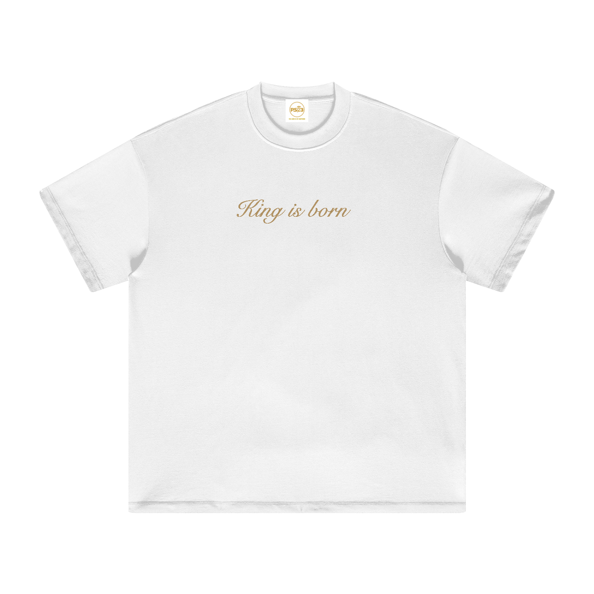 PS23 Embroidery King is born Heavyweight Earth Tone T-Shirt