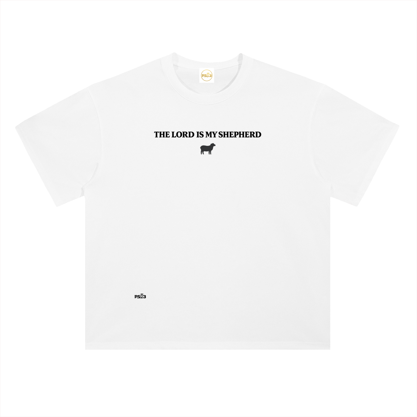 PS23 The Lord is my shepherd Heavyweight Drop Shoulder Cotton T-Shirt