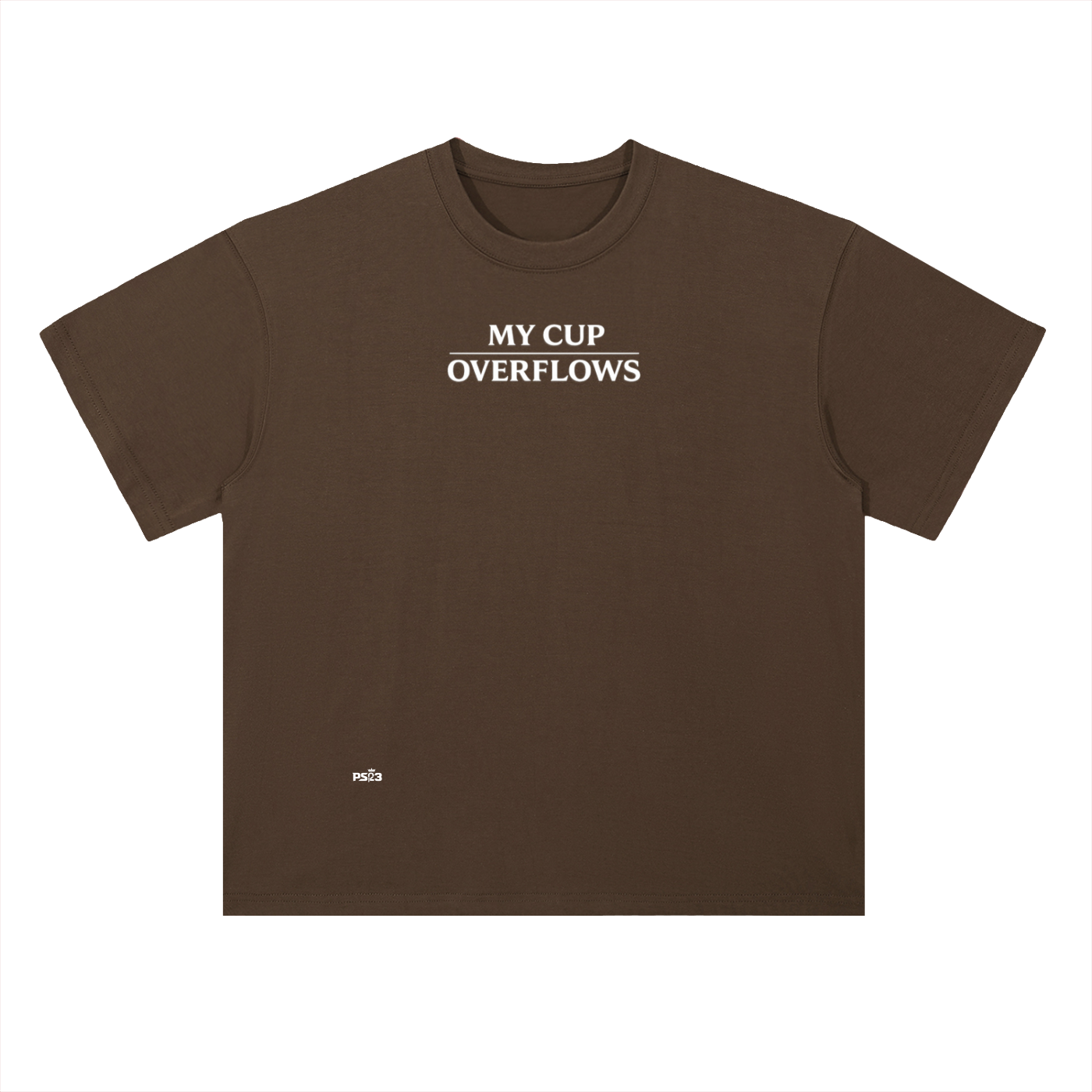 PS23 My cup overflows Heavyweight Drop Shoulder Cotton T-Shirt