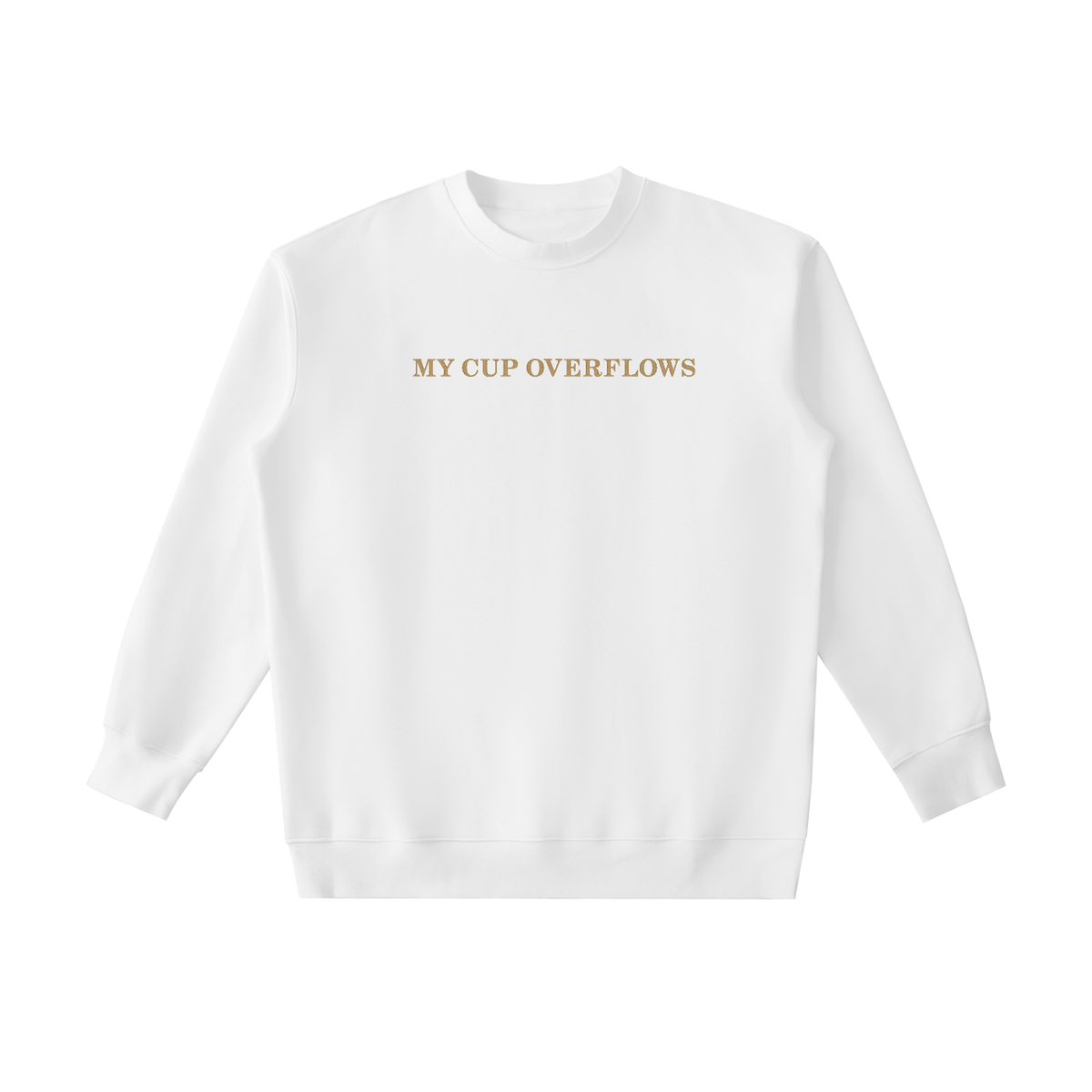 PS23 Embroidery My cup overflows Essential Heavyweight Crewneck Sweatshirt