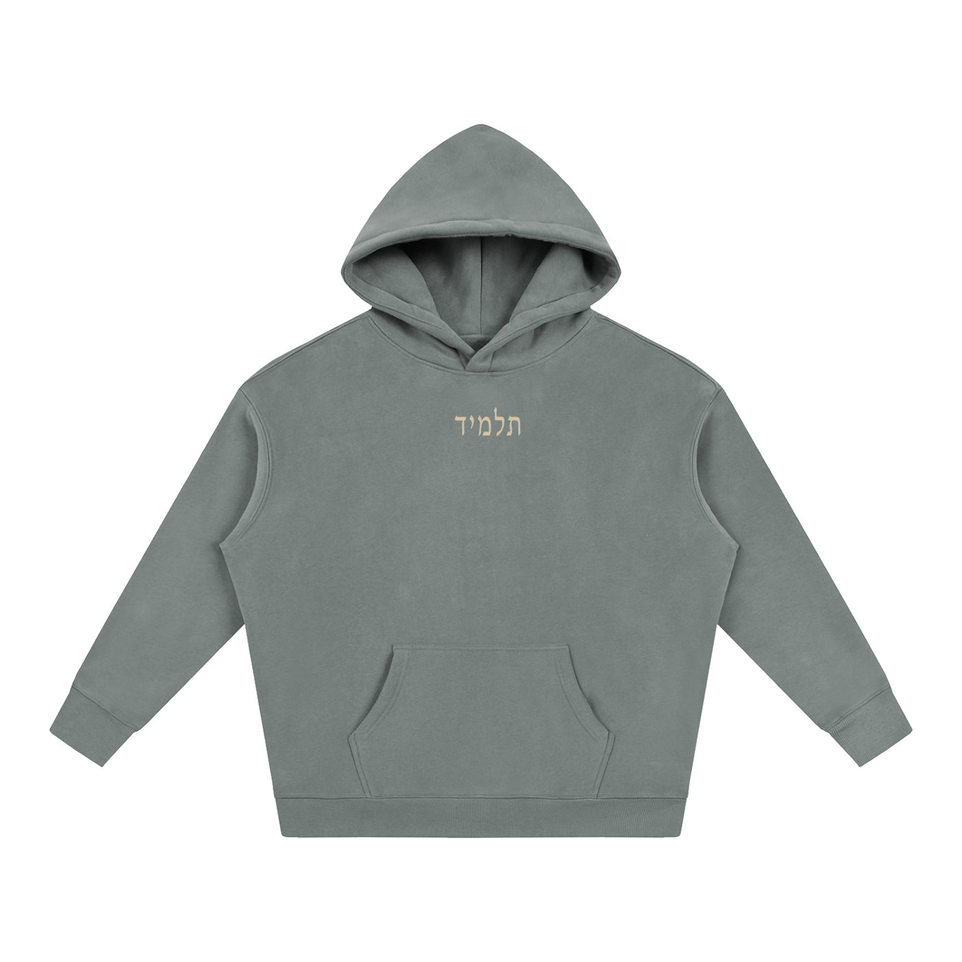 PS23 Hebrew Disciple beige Ink Oversize Fleeced Hoodie