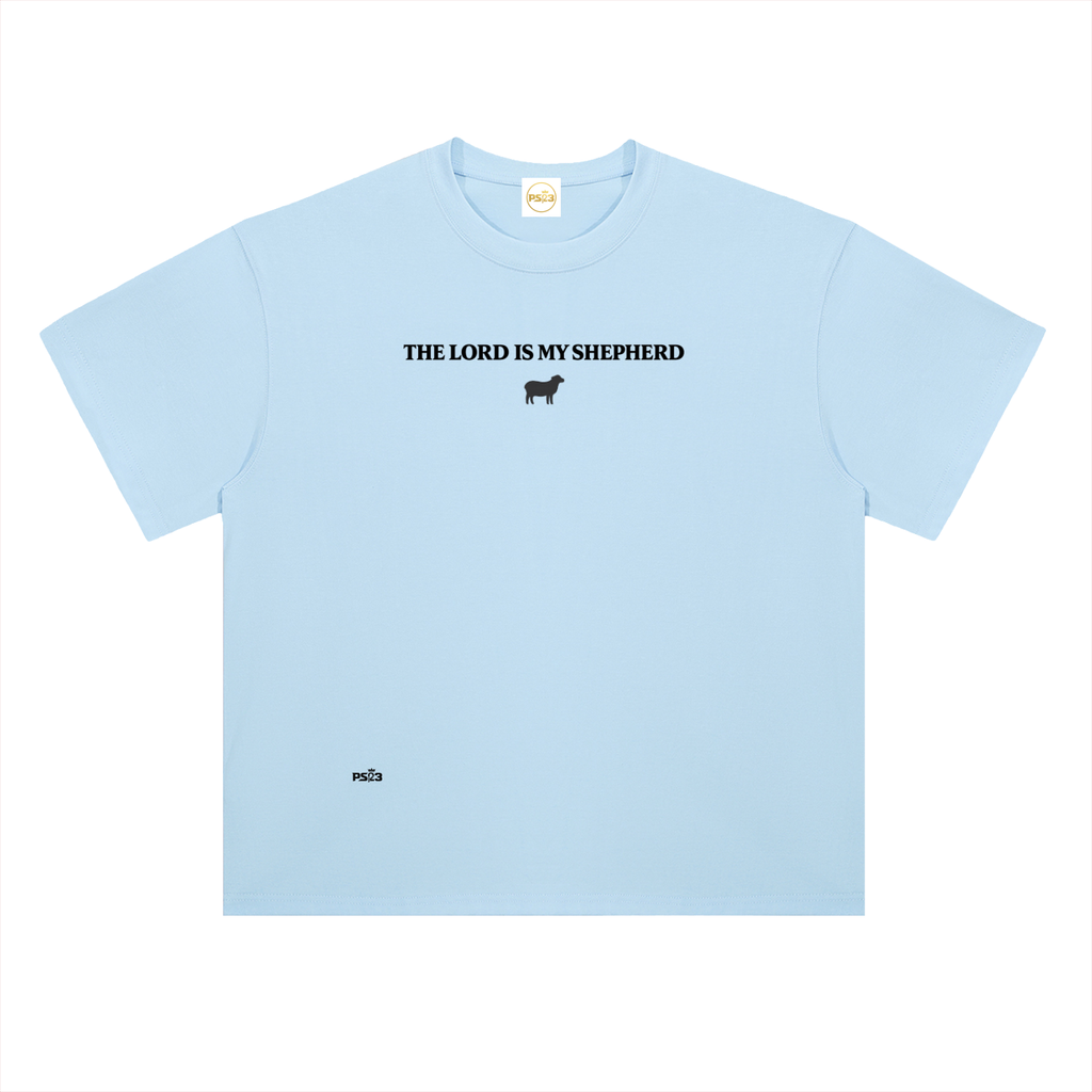 PS23 The Lord is my shepherd Heavyweight Drop Shoulder Cotton T-Shirt