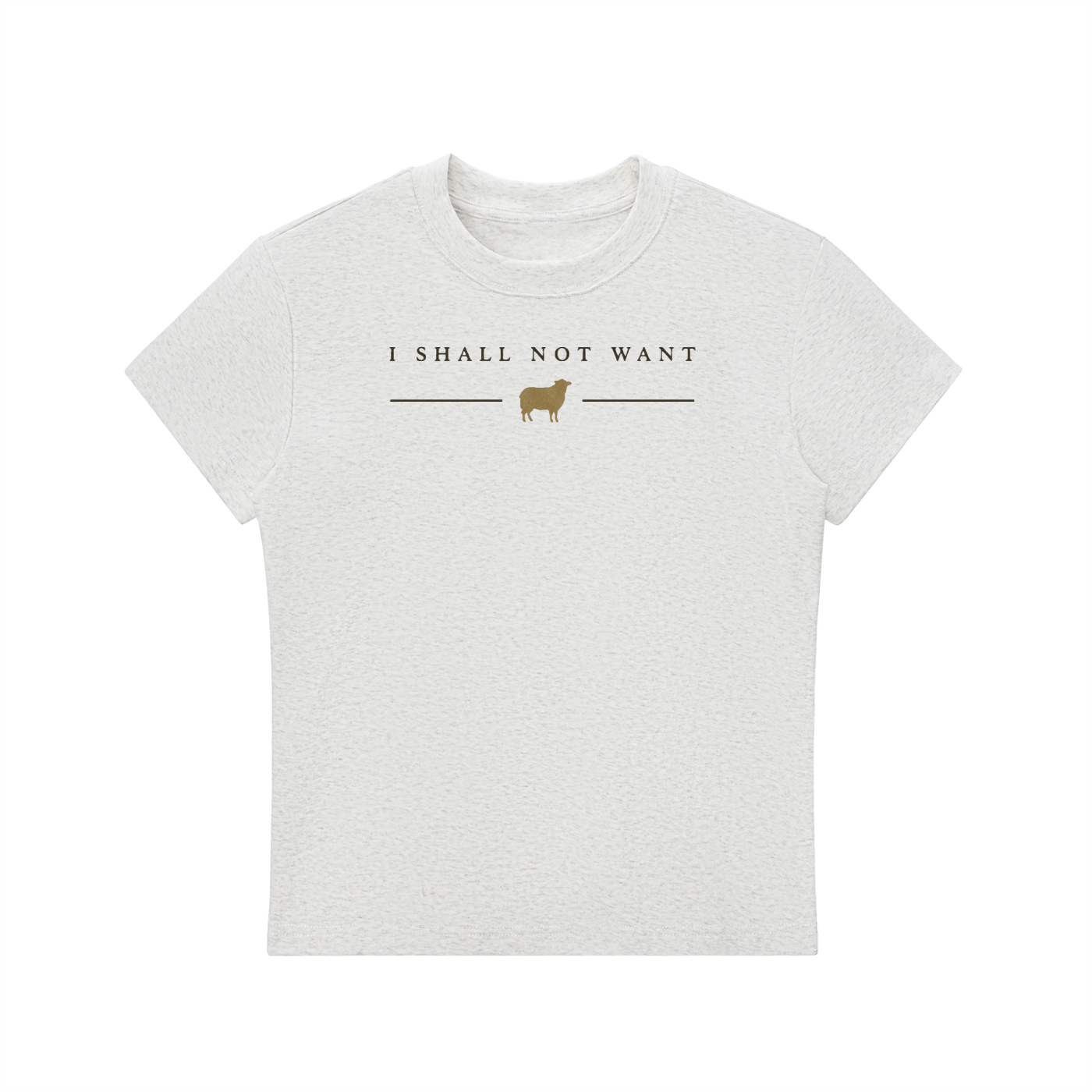 PS23 Women I shall not want Essential Bodycon Crewneck T-Shirt