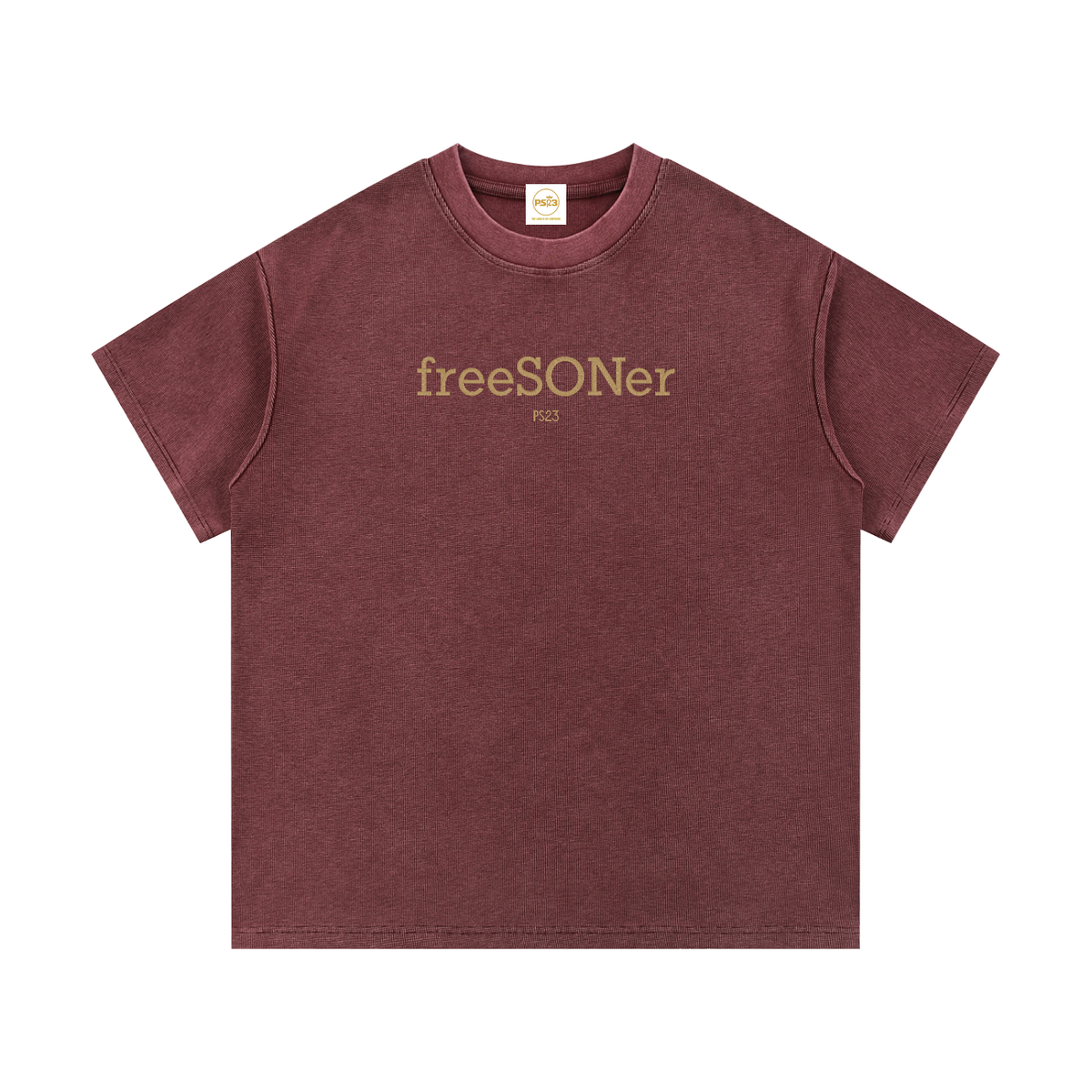 PS23 Embroidery freeSONer Mineral Wash Waffle Knit T-Shirt