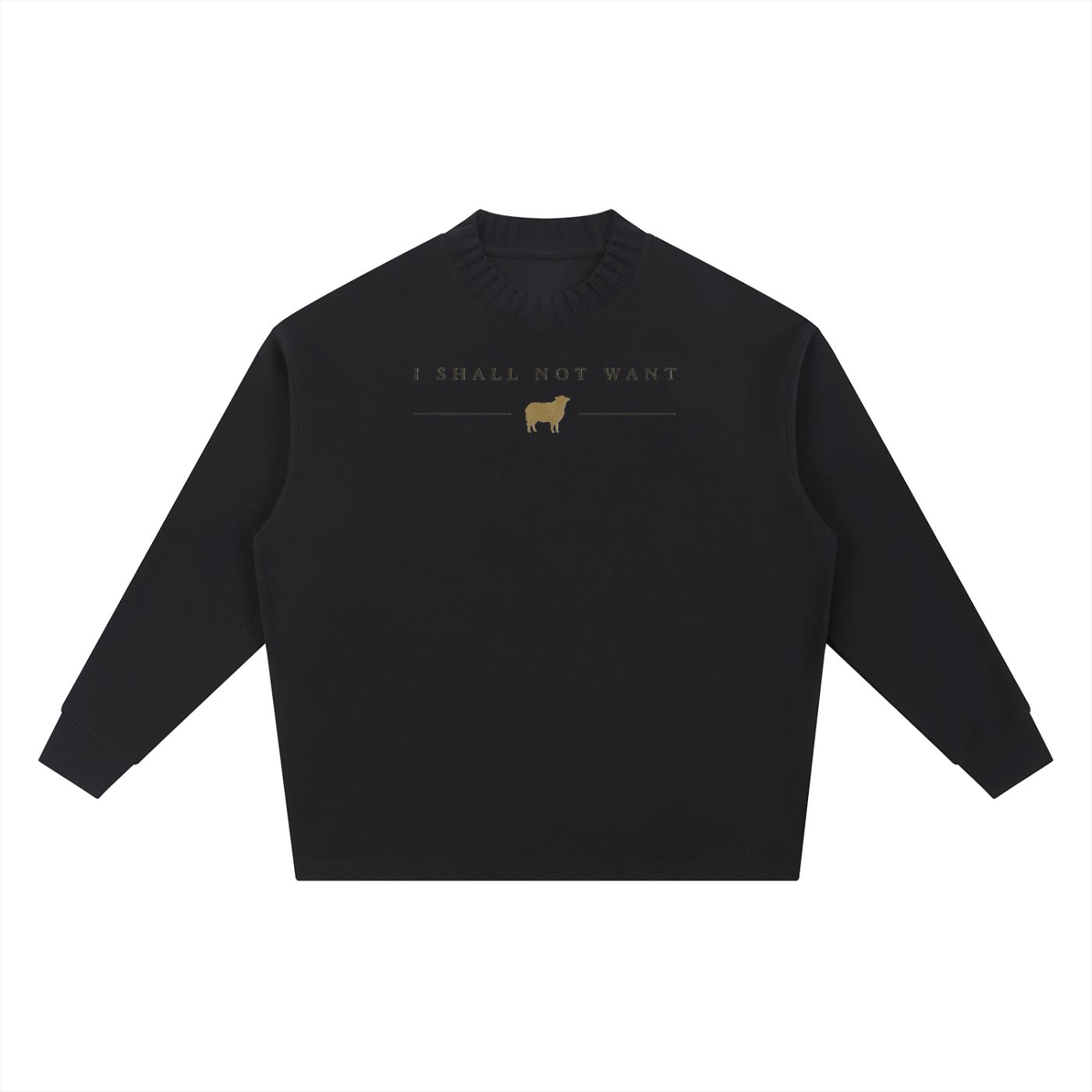 PS23 I shall not want Knitted Round Neck Oversize Sweatshirt