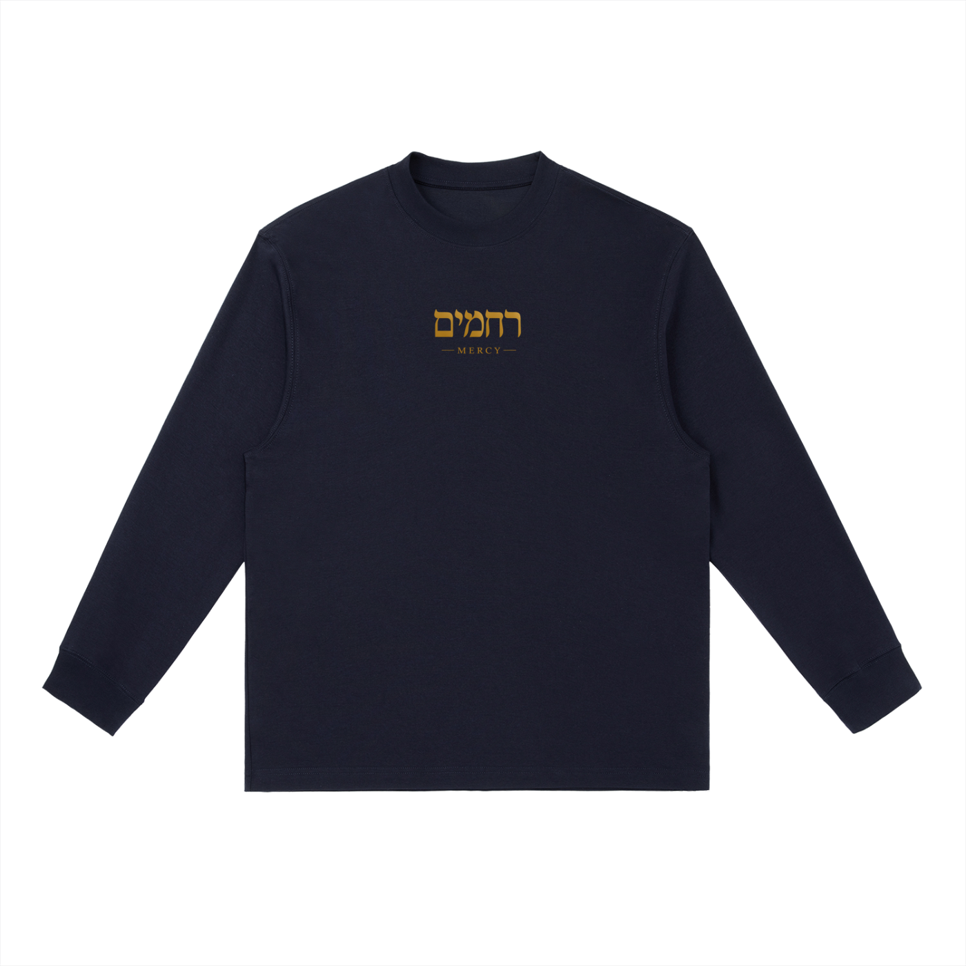 PS23 Hebrew Mercy Essential Crewneck Long-Sleeve T-Shirt