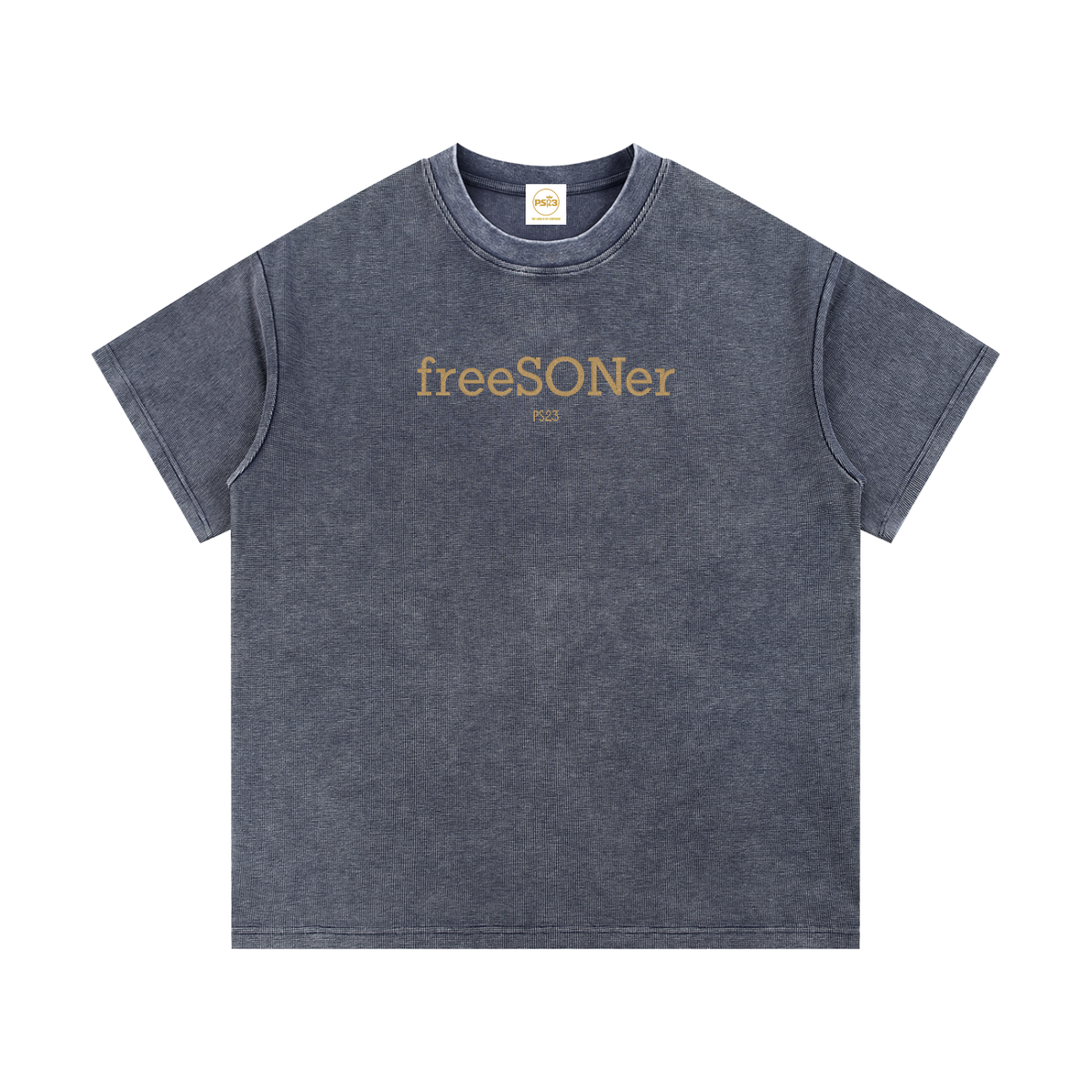 PS23 Embroidery freeSONer Mineral Wash Waffle Knit T-Shirt