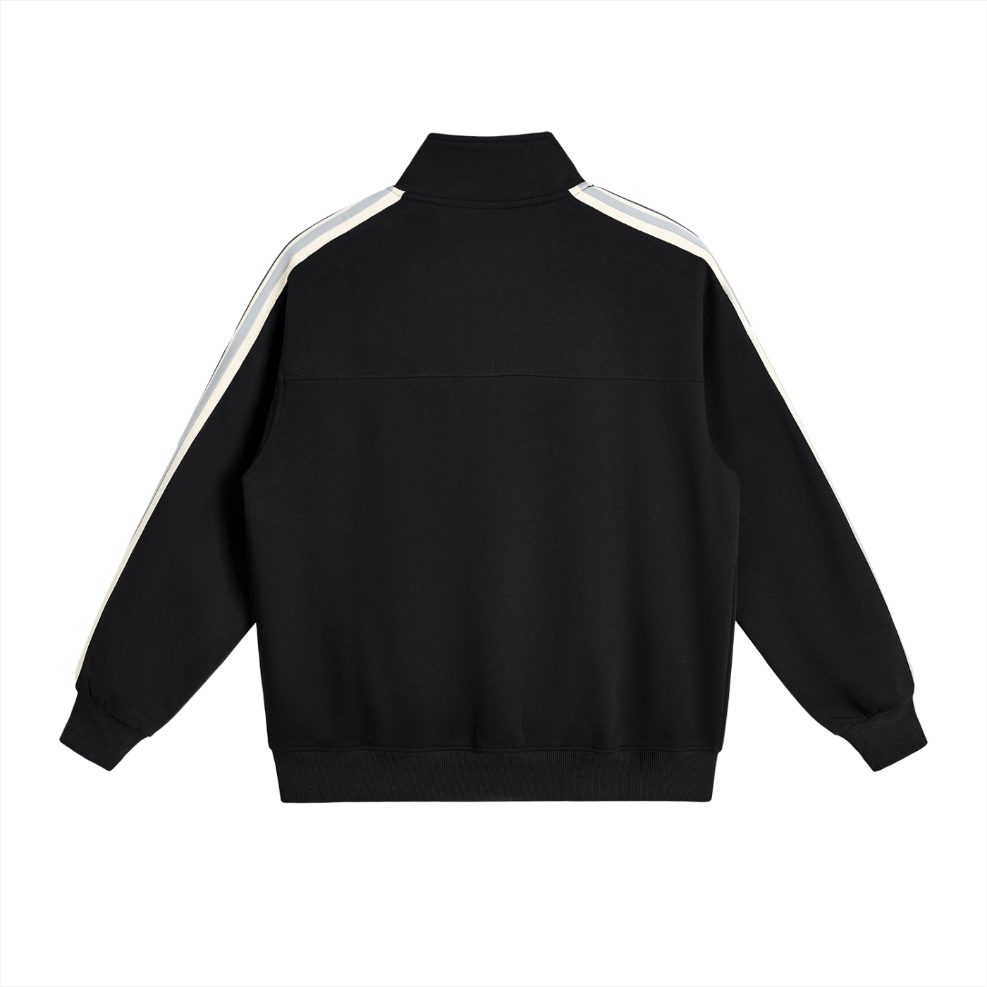 PS23 Hebrew Love Contrast Side-Stripe Stand Collar  Jacket
