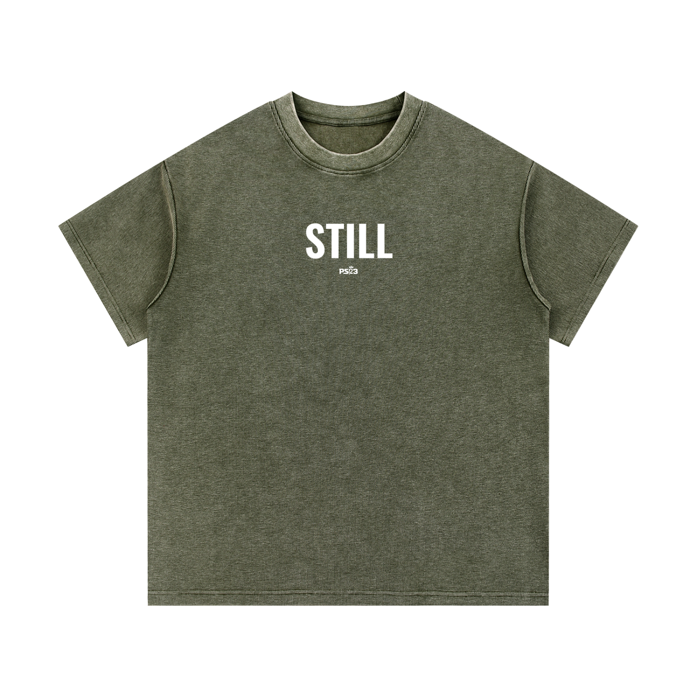 PS23 STILL Mineral Wash Waffle Knit T-Shirt