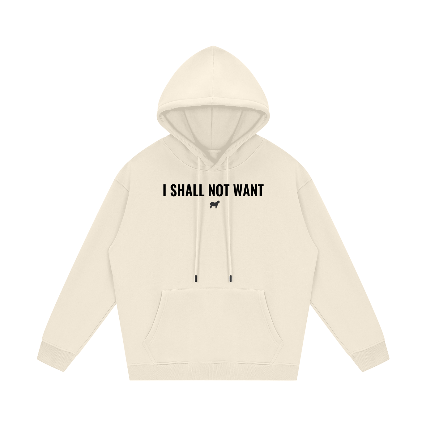 PS23 I shall not want black ink Streetwear Unisex Fleece Hoodie