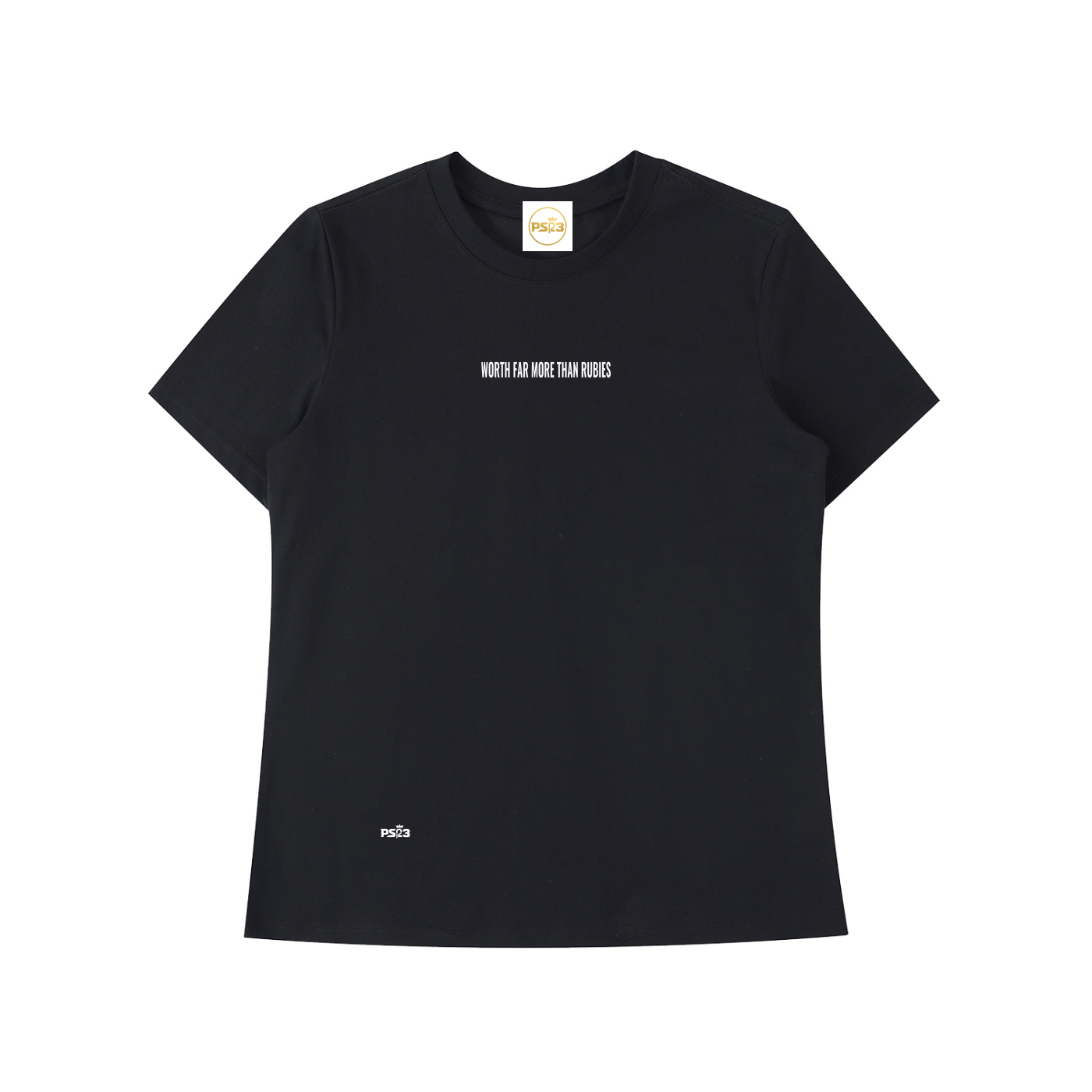 PS23 Women Worth far more than rubies Essential Standard Shoulder T-Shirt