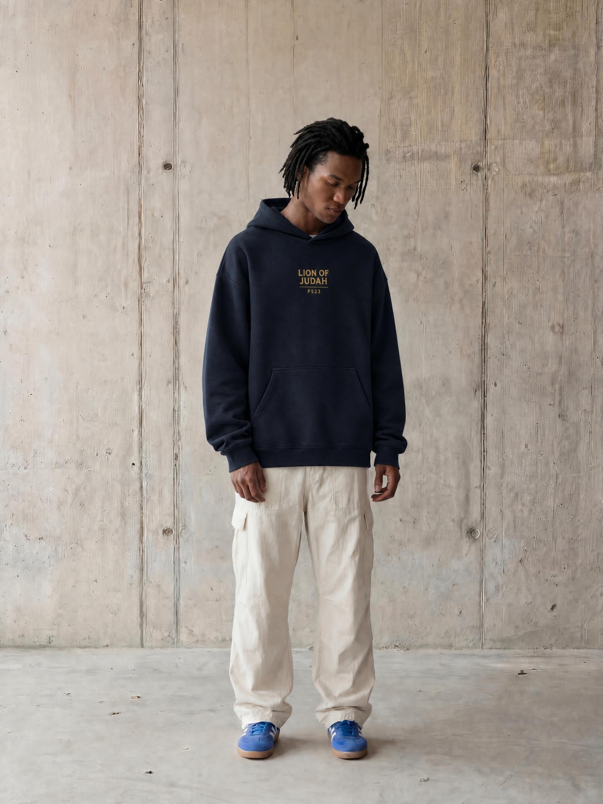 PS23 Lion of Judah Essential Heavyweight Drop-Shoulder Hoodie