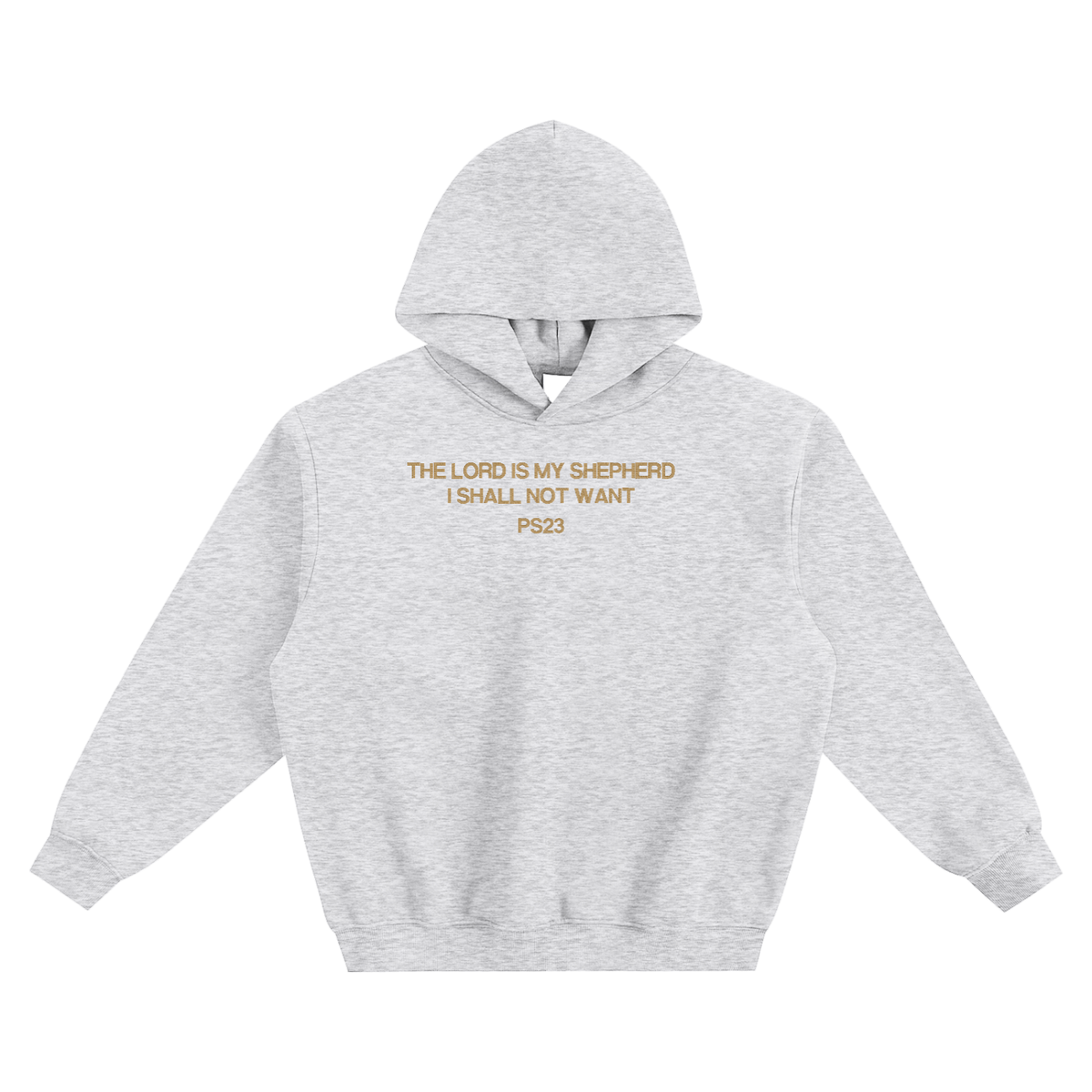PS23 Embroidery Psalm 23:1 Fleeced Boxy Hoodie