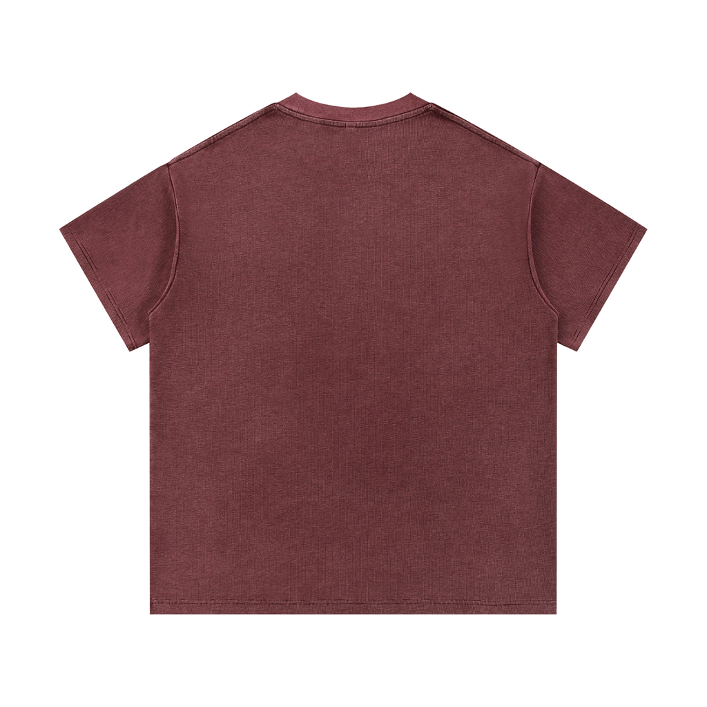 PS23 Bilingual eternal Mineral Wash Waffle Knit T-Shirt