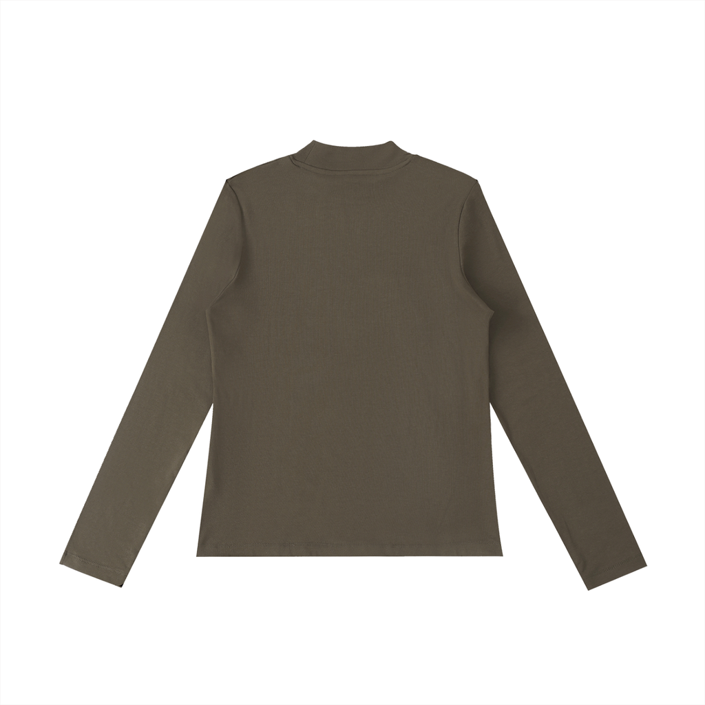 PS23 Women Peace Essential Mock Neck Long Sleeve T-Shirt