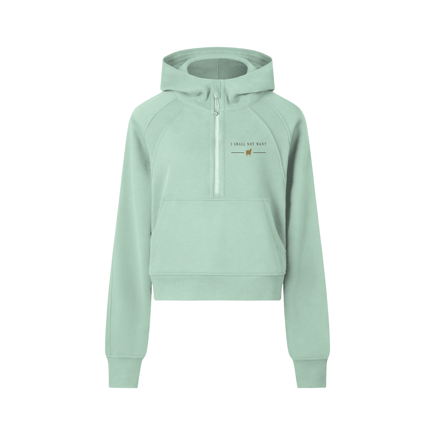 PS23 Women I shall not want Cropped Half-Zip Hoodie